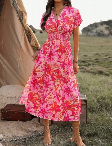 Rochie lunga SHEIN CURVE, roz