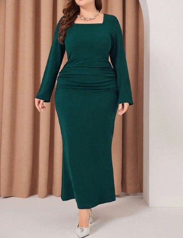 Rochie lunga SHEIN CURVE, verde