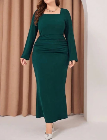 Rochie lunga SHEIN CURVE, verde