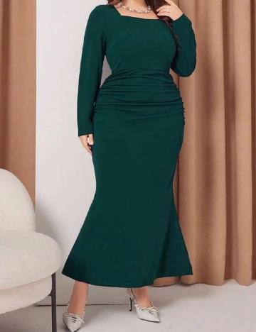 Rochie lunga SHEIN CURVE, verde
