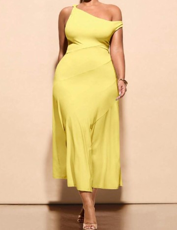 Rochie medie SHEIN CURVE, galben