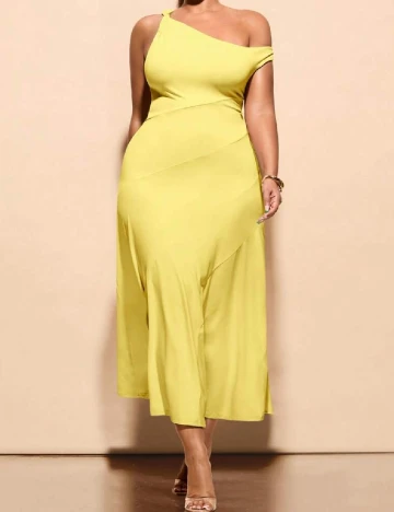 Rochie medie SHEIN CURVE, galben
