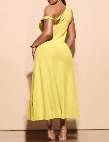 Rochie medie SHEIN CURVE, galben