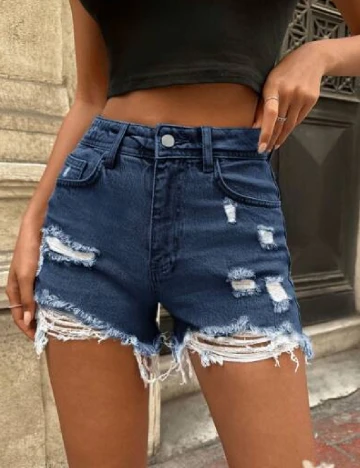 Pantaloni scurti SHEIN, albastru Albastru
