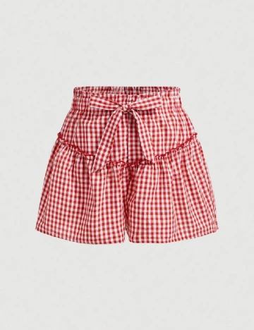 Pantaloni scurti SHEIN CURVE, rosu