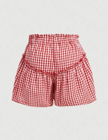 Pantaloni scurti SHEIN CURVE, rosu