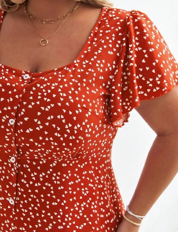 Rochie medie SHEIN CURVE, portocaliu Portocaliu