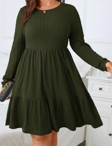 Rochie scurta SHEIN CURVE, verde