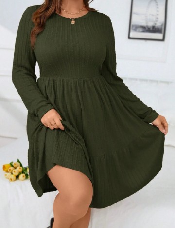 Rochie scurta SHEIN CURVE, verde