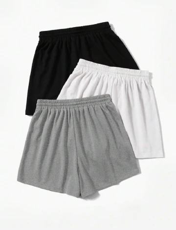 Set Pantaloni scurti 3 bucati SHEIN CURVE, mix culori