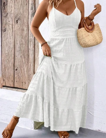 Rochie lunga SHEIN CURVE, alb