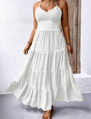 Rochie lunga SHEIN CURVE, alb
