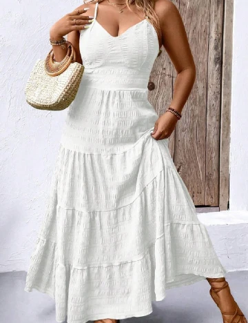 Rochie lunga SHEIN CURVE, alb