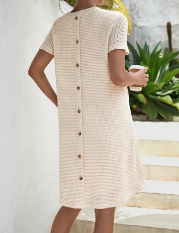 Rochie scurta SHEIN Maternity, crem
