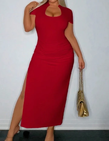 Rochie lunga SHEIN CURVE, rosu