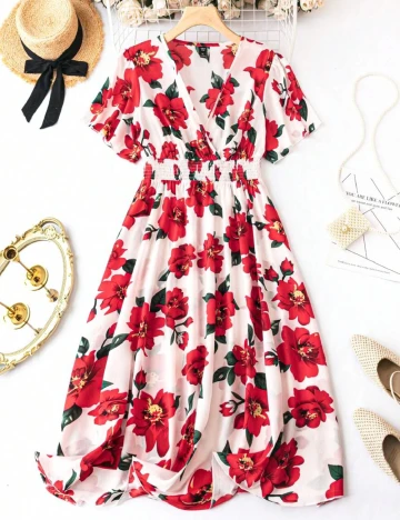 Rochie medie SHEIN CURVE, floral print