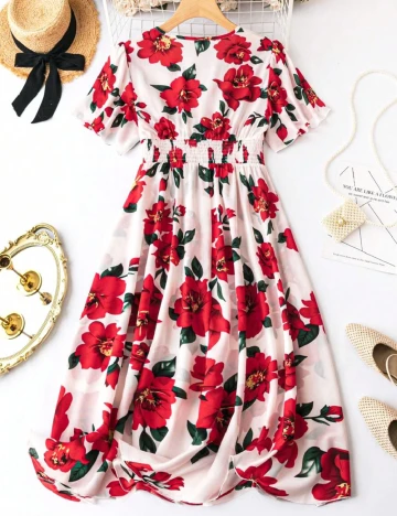 Rochie medie SHEIN CURVE, floral print