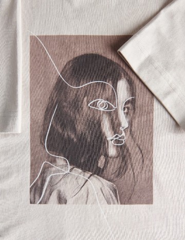 Tricou Reserved, bej