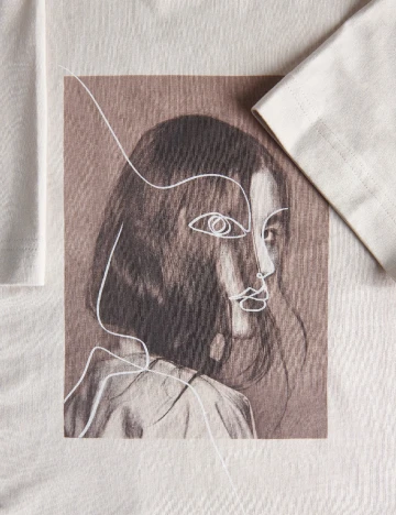 Tricou Reserved, bej