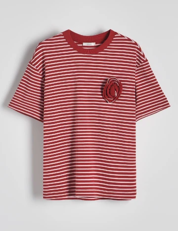 Tricou Reserved, rosu/roz