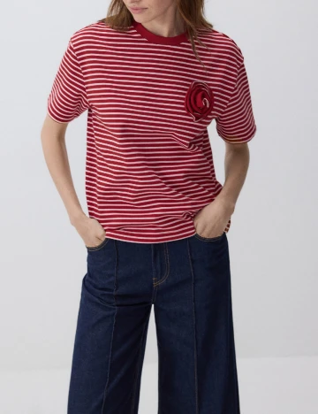 Tricou Reserved, rosu/roz