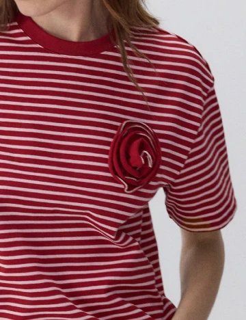 Tricou Reserved, rosu/roz