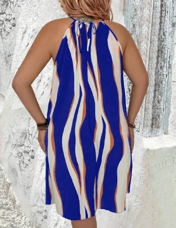 Rochie scurta SHEIN CURVE, albastru Albastru