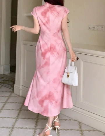 Rochie medie Dazy, roz Roz