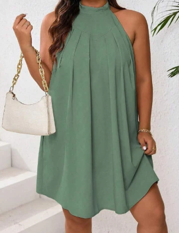 Rochie scurta SHEIN CURVE, verde