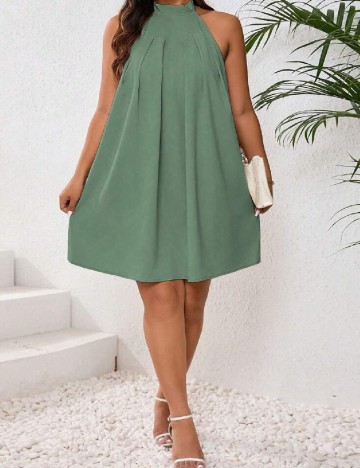 Rochie scurta SHEIN CURVE, verde