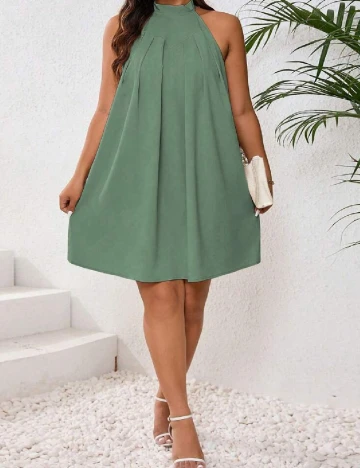 Rochie scurta SHEIN CURVE, verde
