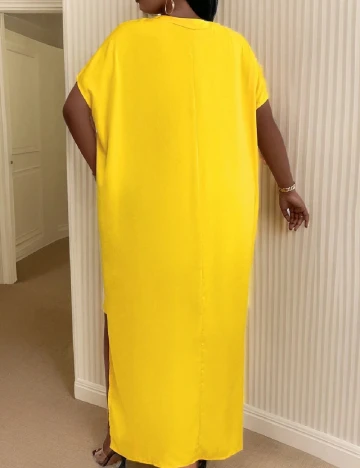 Rochie medie SHEIN CURVE, galben