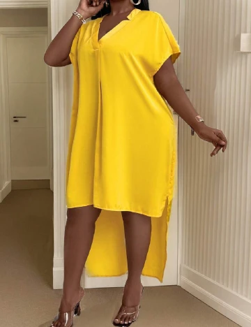 Rochie medie SHEIN CURVE, galben