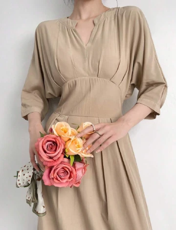 Rochie medie SHEIN, maro deschis