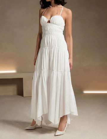 Rochie lunga Anewsta, alb