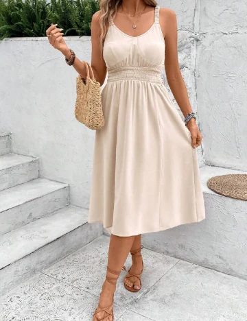 Rochie medie SHEIN, crem