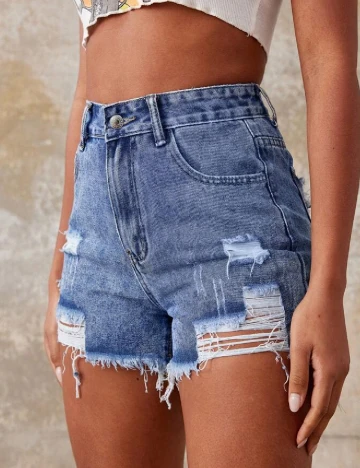 Pantaloni scurti SHEIN, albastru