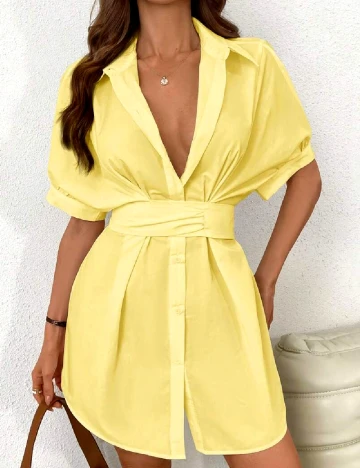 Rochie scurta SHEIN, galben