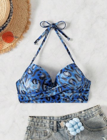 Sutien de baie SHEIN, albastru