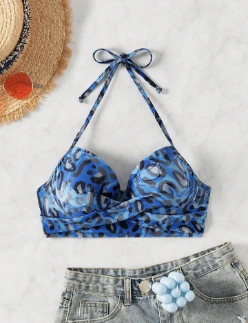 Sutien de baie SHEIN, albastru