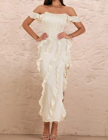 Rochie lunga SHEIN, ecru