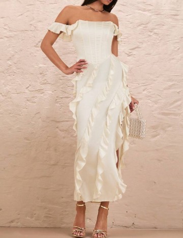 Rochie lunga SHEIN, ecru