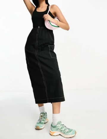 Rochie medie ASOS, negru Negru