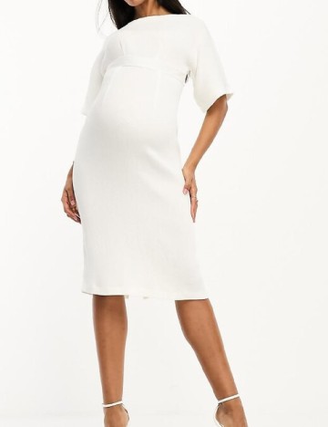 Rochie medie Closet London Maternity, ecru