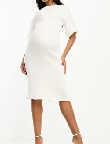 Rochie medie Closet London Maternity, ecru