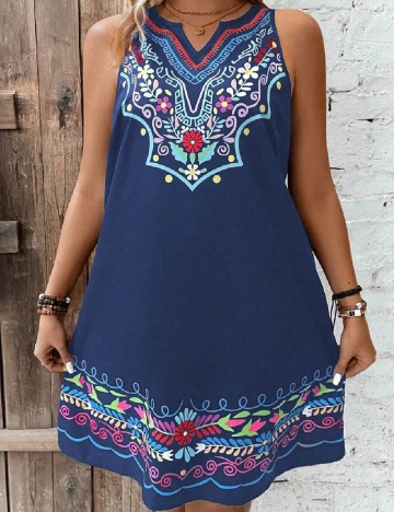 Rochie scurta SHEIN CURVE, albastru