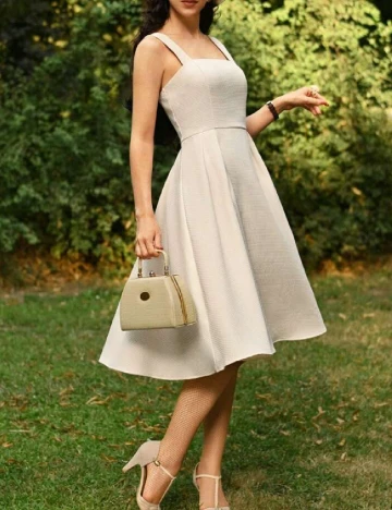 Rochie medie SHEIN, crem