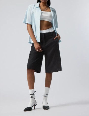 
						Pantaloni scurti Weekday, negru