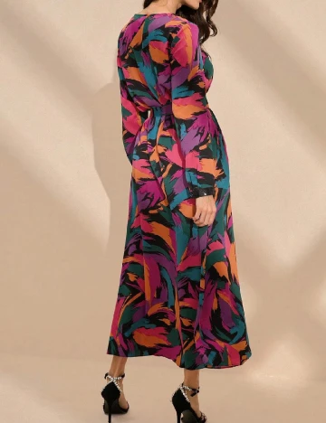 Rochie lunga Anewsta, mix culori