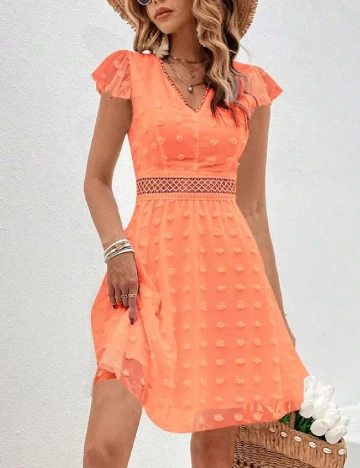 Rochie scurta SHEIN, corai